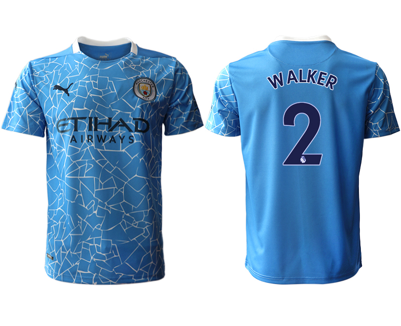 Men 2020-2021 club Manchester City home aaa version #2 blue Soccer Jerseys